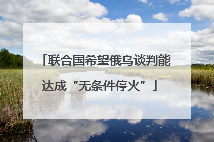 联合国希望俄乌谈判能达成“无条件停火”